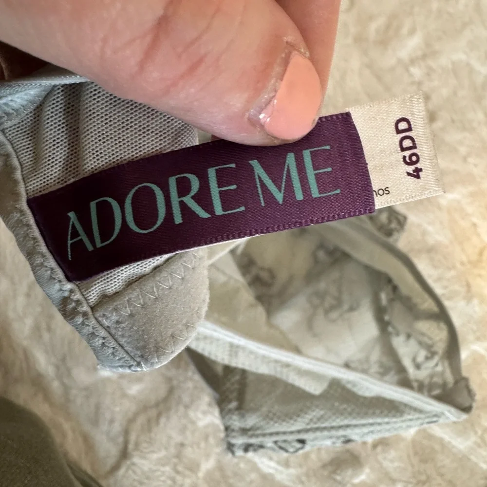 Adore Me Floral Lace Bra - Gray - Picture 5 of 7